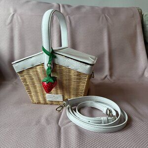Kate Spade Picnic Basket Bag Strawberry NWOT